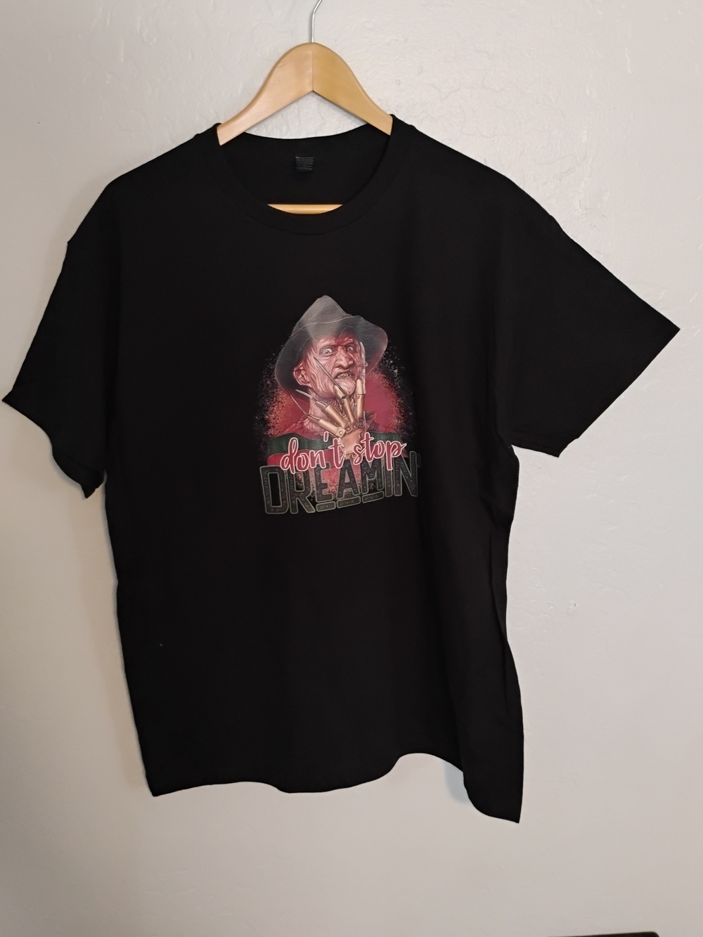 Gildan Heavy Cotton Mens Black Freddy Krueger Elm Street Graphic Tee Size L